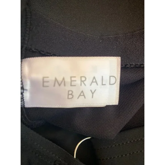 Emerald Bay Black White Ruched One Piece SwimSuit Size 22 - Picture 3 of 6